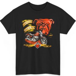 Rare Vintage 1995 Red Dog This Dog Rides Harley Shirt