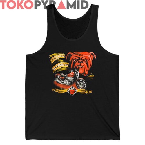 Rare Vintage 1995 Red Dog This Dog Rides Harley Shirt