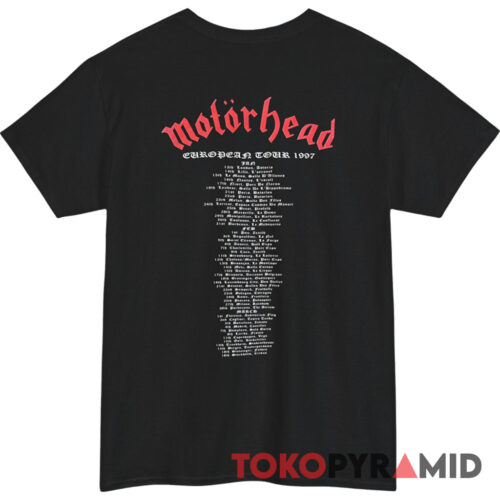 Rare Vintage 1997 Motorhead Europe Tour Shirt Back