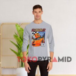 Rare Vintage 1997 Nascar Ricky Rudd 10 T shirt Brickyard 400 Winner Grey Long sleeved