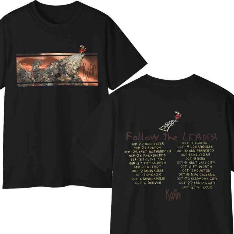 Rare Vintage 1998 Korn Follow The Leader Tour Shirt