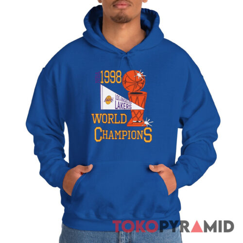 Rare Vintage 1998 Los Angeles Lakers World Champions Hoodie