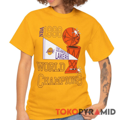 Rare Vintage 1998 Los Angeles Lakers World Champions Shirt