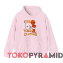 Rare Vintage 1998 Los Angeles Lakers World Champions Tee 4 Rare Vintage 1998 Los Angeles Lakers World Champions Tee Light pink Hoodie