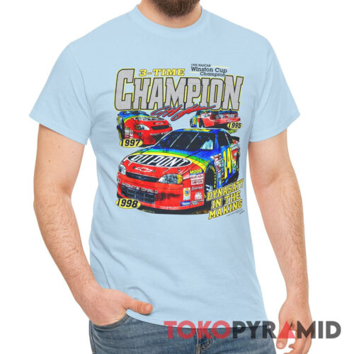 Rare Vintage 1998 Nascar Jeff Gordon 3 Time Champion T Shirt