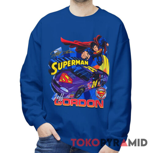 Rare Vintage 1999 Jeff Gordon Superman Nascar Sweatshirt