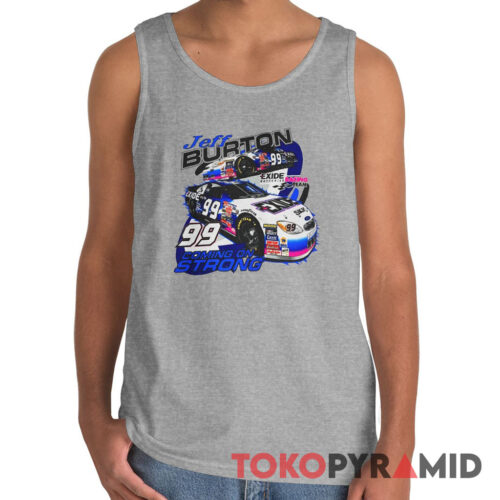 Rare Vintage 2000 Jeff Burton Nascar T shirt Coming On Strong Tank Top