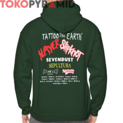 Rare Vintage 2000 Tattoo The Earth Shirt 2-sided 4 Rare Vintage 2000 Tattoo The Earth Hoodie