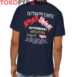 Rare Vintage 2000 Tattoo The Earth Shirt 2-sided 2 Rare Vintage 2000 Tattoo The Earth Shirt Back