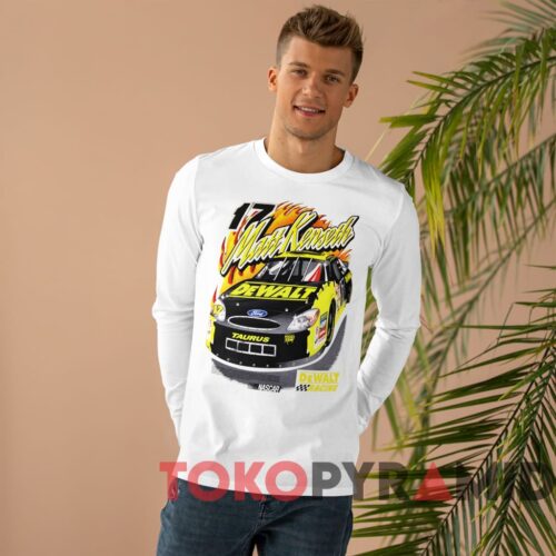 Rare Vintage 2002 Nascar Matt Kenseth T shirt DeWalt Racing White Long sleeved