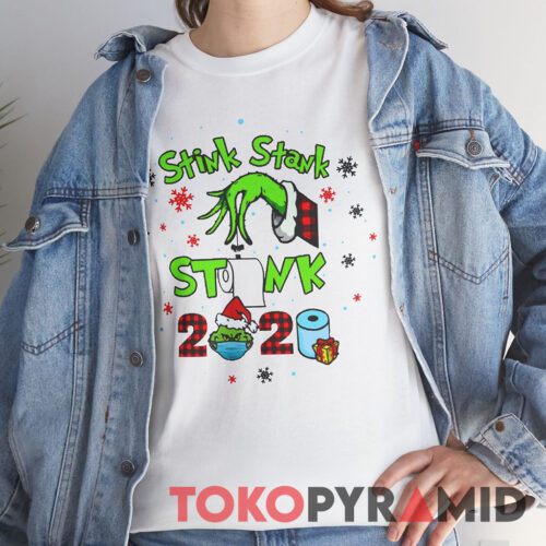 Rare Vintage 2020 Stink Stank Stunk Grinch Hand Face Mask Christmas Tee Rare Vintage 2020 Stink Stank Stunk Grinch Hand Face Mask Christmas Tee