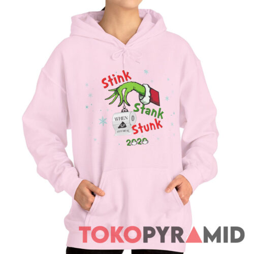 Rare Vintage 2020 The Grinch Ornament Stink Stank Stunk Face Mask Hoodie