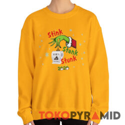 Rare Vintage 2020 The Grinch Ornament Stink Stank Stunk Face Mask Sweatshirt
