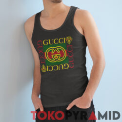 Rare Vintage 80s 90s Bootleg Gucci Big Logo Shirt Tank Top