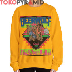 Rare Vintage 80s Coors Light Beer Wolf The Silver Bullet Shirt