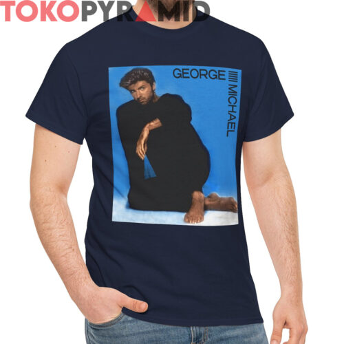 George Michael - T-Shirt Ufficiale 'Suit Lights' - Colore Blu - Taglia XL