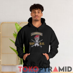 Rare Vintage 90s Airborne Die Like The Rest Skull Shirt Hoodie