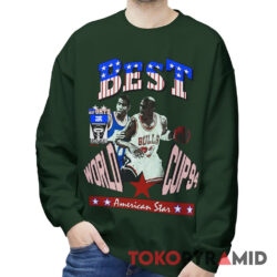 Rare Vintage 90's Chicago Bulls Lakers Michael Jordan and Magic Johnson Sweatshirt