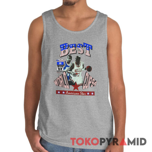 Rare Vintage 90's Chicago Bulls Lakers Michael Jordan and Magic Johnson Tank Top