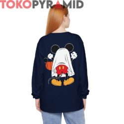 Rare Vintage 90s Disney Halloween Mickey Mouse Ghost Sweatshirt 2-Sided 2 Rare Vintage 90s Disney Halloween Mickey Mouse Ghost Sweatshirt 2 Sided