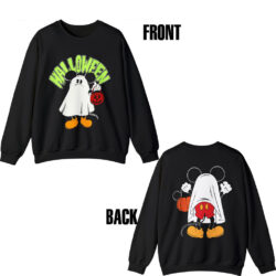 Rare Vintage 90s Disney Halloween Mickey Mouse Ghost Sweatshirt 2-Sided 7 Rare Vintage 90s Disney Halloween Mickey Mouse Ghost Sweatshirt