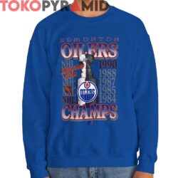Rare Vintage 90s Edmonton Oilers Stanley Cup Champs Shirt