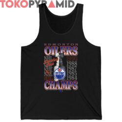 Rare Vintage 90s Edmonton Oilers Stanley Cup Champs Shirt