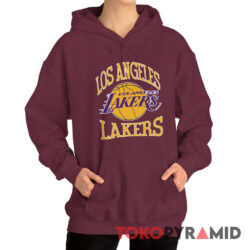 Rare Vintage 90s Los Angeles Lakers Logo Spellout Hoodie