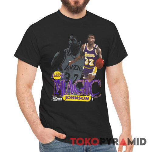 Rare Vintage 90s Los Angeles Lakers Magic Johnson Salem Shirt