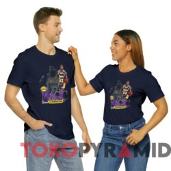 Rare Vintage 90s Los Angeles Lakers Magic Johnson Salem Sportswear Tee Navy T shirt