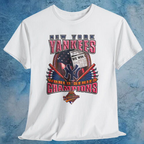 Rare Vintage 90s MLB New York Yankees 1996 World Series Champions Tee Baseball Shirt