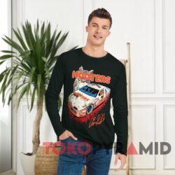 Rare Vintage 90s Nascar Alan Kulwicki Hooters T shirt Black Long sleeved