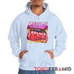 Rare Vintage 90s Nascar Bill Elliott Awesome Budweiser Hoodie