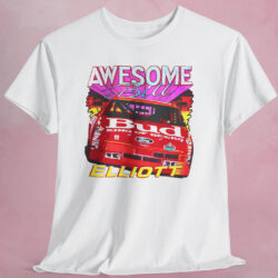 Rare Vintage 90s Nascar Bill Elliott Awesome Budweiser Shirt