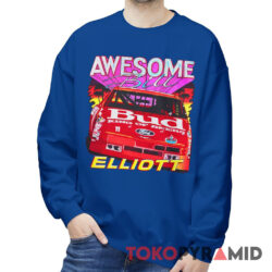 Rare Vintage 90s Nascar Bill Elliott Awesome Budweiser Sweatshirt
