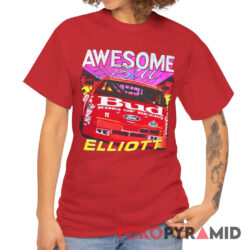 Rare Vintage 90s Nascar Bill Elliott Awesome Budweiser T Shirt