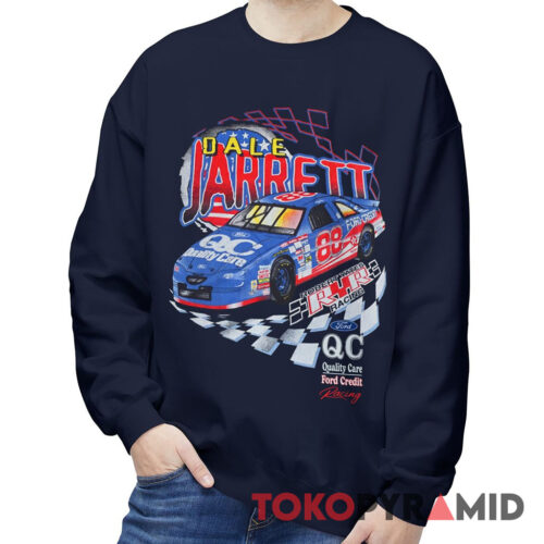Rare Vintage 90s Nascar Dale Jarrett Robert Yates Racing Sweatshirt