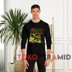 Rare Vintage 90s Nascar Kyle Petty T shirt Mello Yello Black Long sleeved