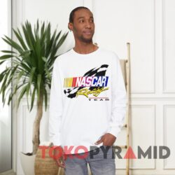 Rare Vintage 90s Nascar Racing Team T-shirt 3 Rare Vintage 90s Nascar Racing Team White Long sleeved