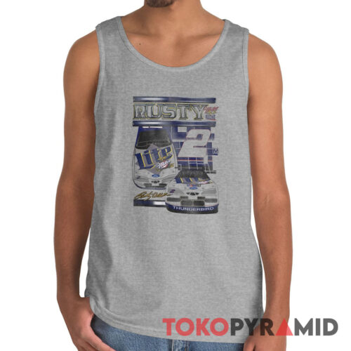 Rare Vintage 90s Nascar Rusty Wallace 2 Miller Lite Tank Top
