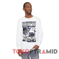 Rare Vintage 90s Nascar Rusty Wallace 2 Miller Lite White Long sleeved