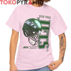 Rare Vintage 90s New York Jets Riddell Helmet Logo Shirt