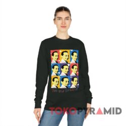 Rare Vintage 90s Pee-wee Herman Tee Andy Warhol Stanley Desantis Playhouse Cartoon TV Show 4 Rare Vintage 90s Pee Wee Herman Tee Andy Warhol Stanley Desantis Promo Black Long sleeved