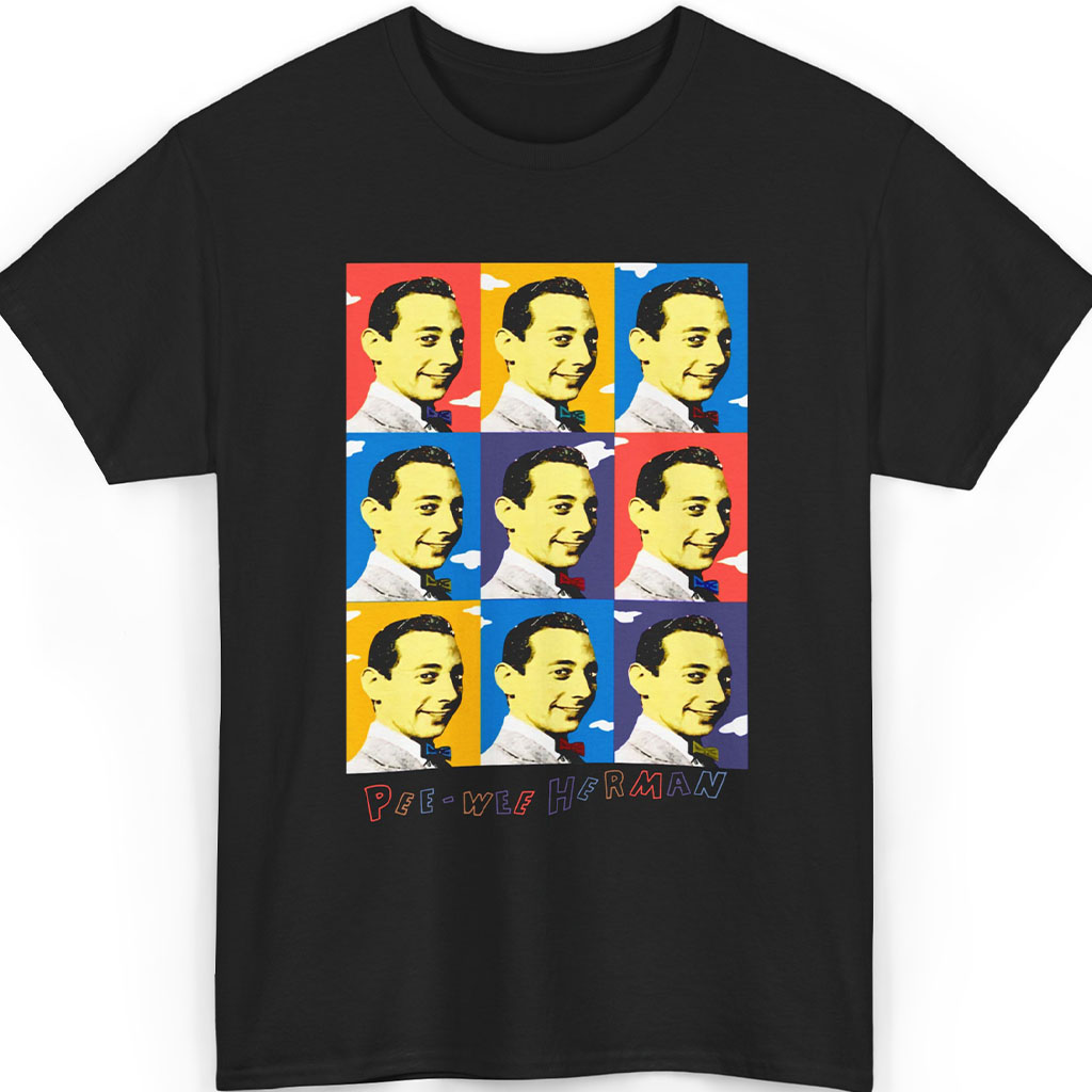 Rare Vintage 90s Pee wee Herman Tee Andy Warhol Stanley Desantis Playhouse Cartoon TV Show Shirt Rare Vintage 90s Pee wee Herman Tee Andy Warhol Stanley Desantis Playhouse Cartoon TV Show Shirt