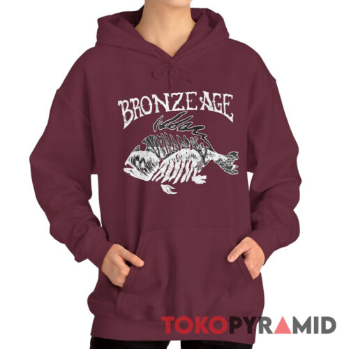 Rare Vintage 90s Thrasher Bronze Age Fish Bones Hoodie Rare Vintage 90s Thrasher Bronze Age Fish Bones Hoodie