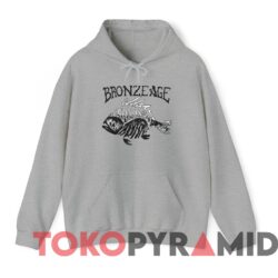Rare Vintage 90s Thrasher Bronze Age Fish Bones Tee 2 Rare Vintage 90s Thrasher Bronze Age Fish Bones Tee Grey Hoodie
