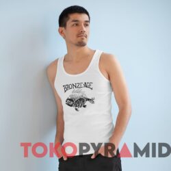 Rare Vintage 90s Thrasher Bronze Age Fish Bones Tee 4 Rare Vintage 90s Thrasher Bronze Age Fish Bones Tee Man White Tank Top