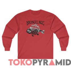 Rare Vintage 90s Thrasher Bronze Age Fish Bones Tee 3 Rare Vintage 90s Thrasher Bronze Age Fish Bones Tee Red Long sleeved