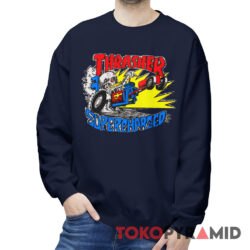 Rare Vintage 90s Thrasher Supercharges Skateboard Sweatshirt