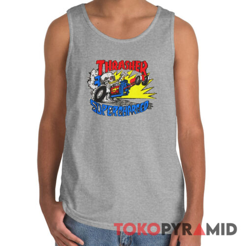Rare Vintage 90s Thrasher Supercharges Skateboard Tank Top